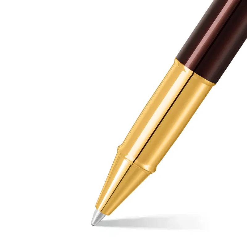 Sheaffer 100 9370 Glossy Coffee Brown With PVD Gold-Tone Trim Rollerball Pen