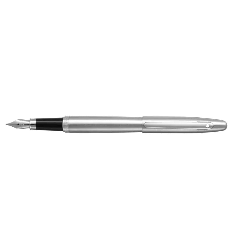 Sheaffer VFM 9426 Brushed Chrome With Chrome Trim Fountain Pen Medium Nib