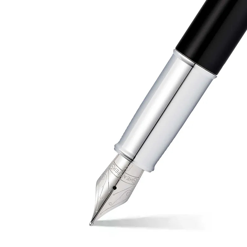Sheaffer 9317 Gift 100 Matte Black with Chrome Plated Trim Fountain Pen Medium Nib