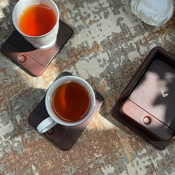 Unmet Desire Rectangular Coasters - Set of Six - Classic - Brown