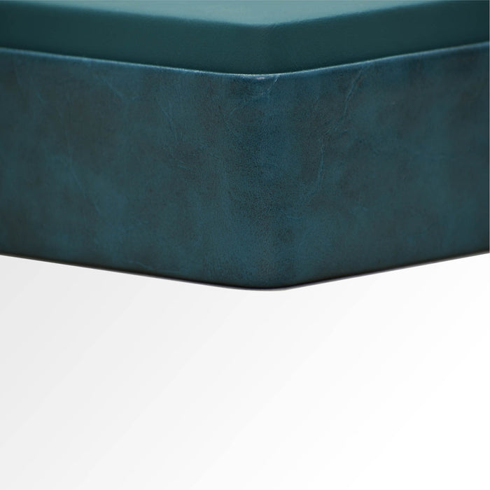 Unmet Desire Tissue Box Holder for Home and Office in Premium Faux Leather | Size: 9.5 x 4.5 x 2.5(H) Inches | Moderno Blue