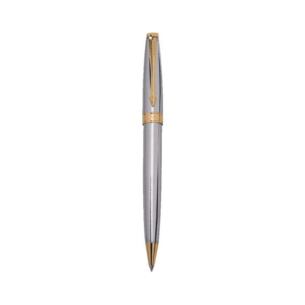 Parker Fusion Shiny Chrome GT Ball Pen with Black Large Notebook