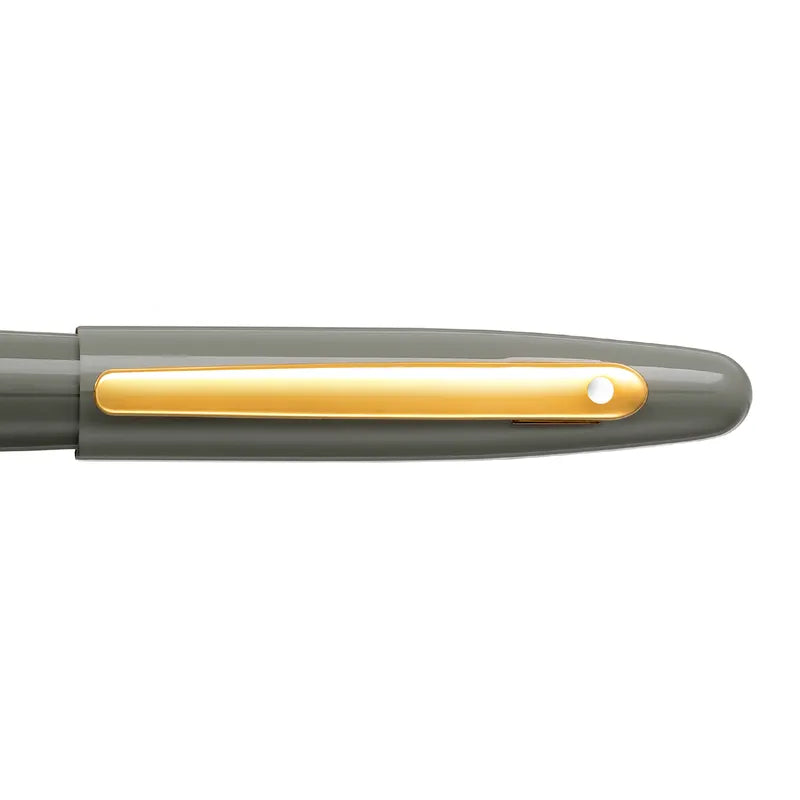 Sheaffer VFM 9427 Glossy Light Gray With PVD Gold Trim Fountain Pen Medium Nib