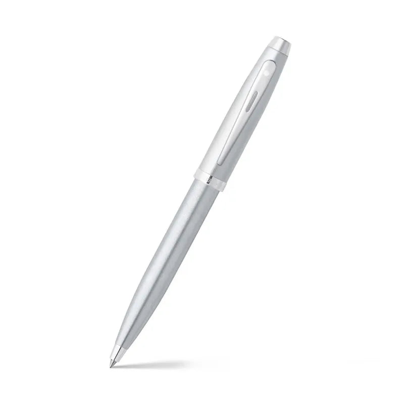 Sheaffer 9306 Gift Set 100 Brushed Chrome with Chrome Trims Ballpoint Pen with Business Card Holder | GIFT SET