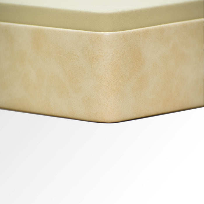 Unmet Desire Tissue Box Holder for Home and Office in Premium Faux Leather | Size: 9.5 x 4.5 x 2.5(H) Inches | Moderno Cream