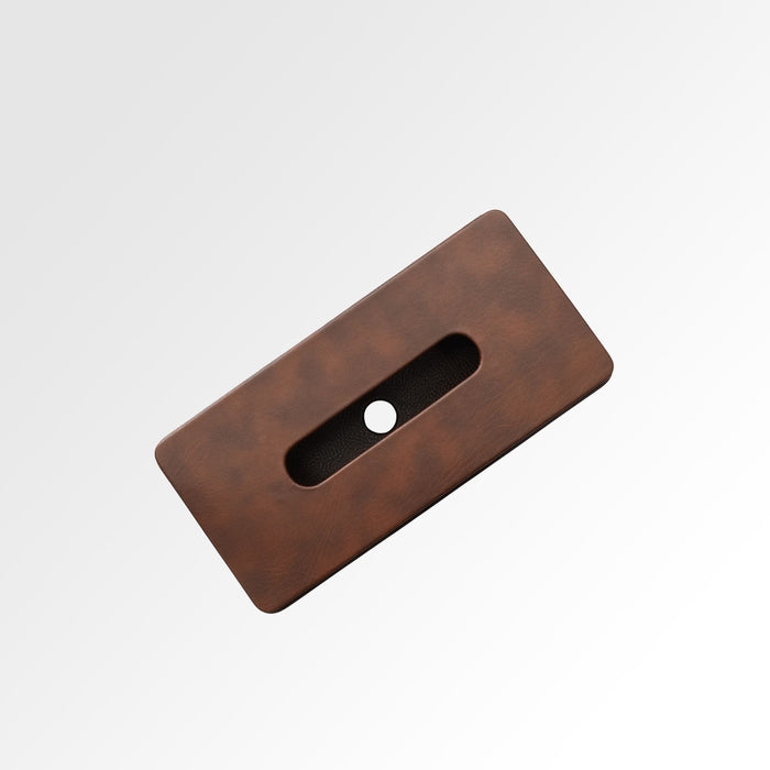 Unmet Desire Tissue Box Holder for Home and Office in Premium Faux Leather | Size: 9.5 x 4.5 x 2.5(H) Inches | Classic |Brown
