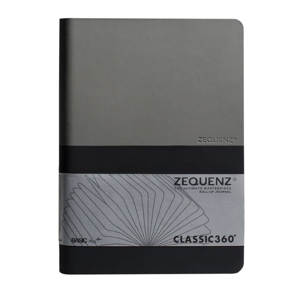 Zequenz | Basic Plus+ | A6 Grey Black | Ruled - Blank - penpencilink