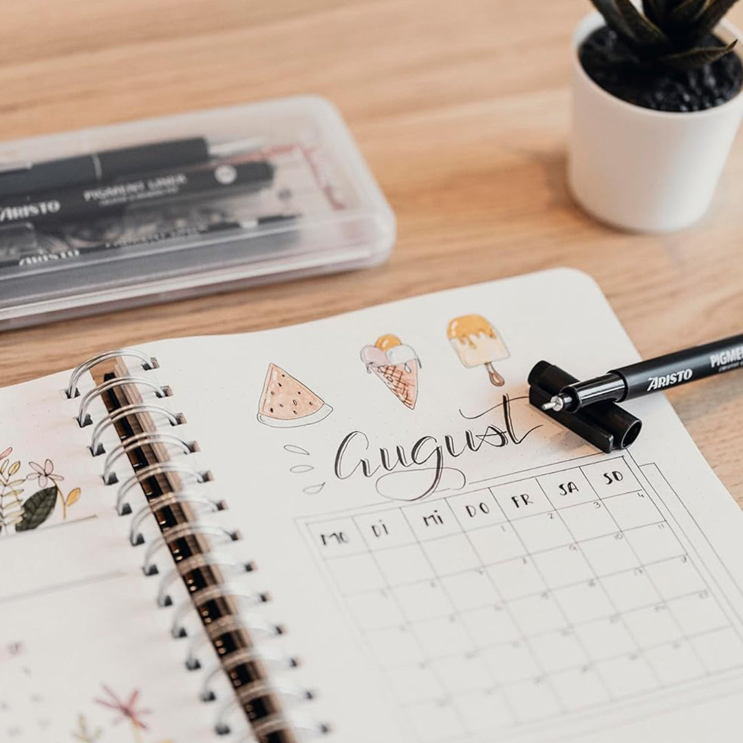 Aristo | Pigment Liner | 0.05,0.1mm | Set of 6 Pens