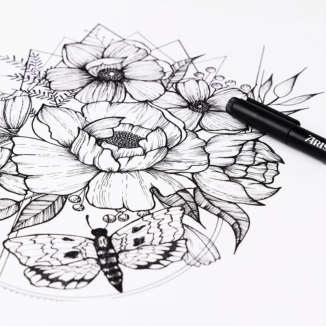 Aristo | Pigment Liner | Round Tip | Set of 6 Pens