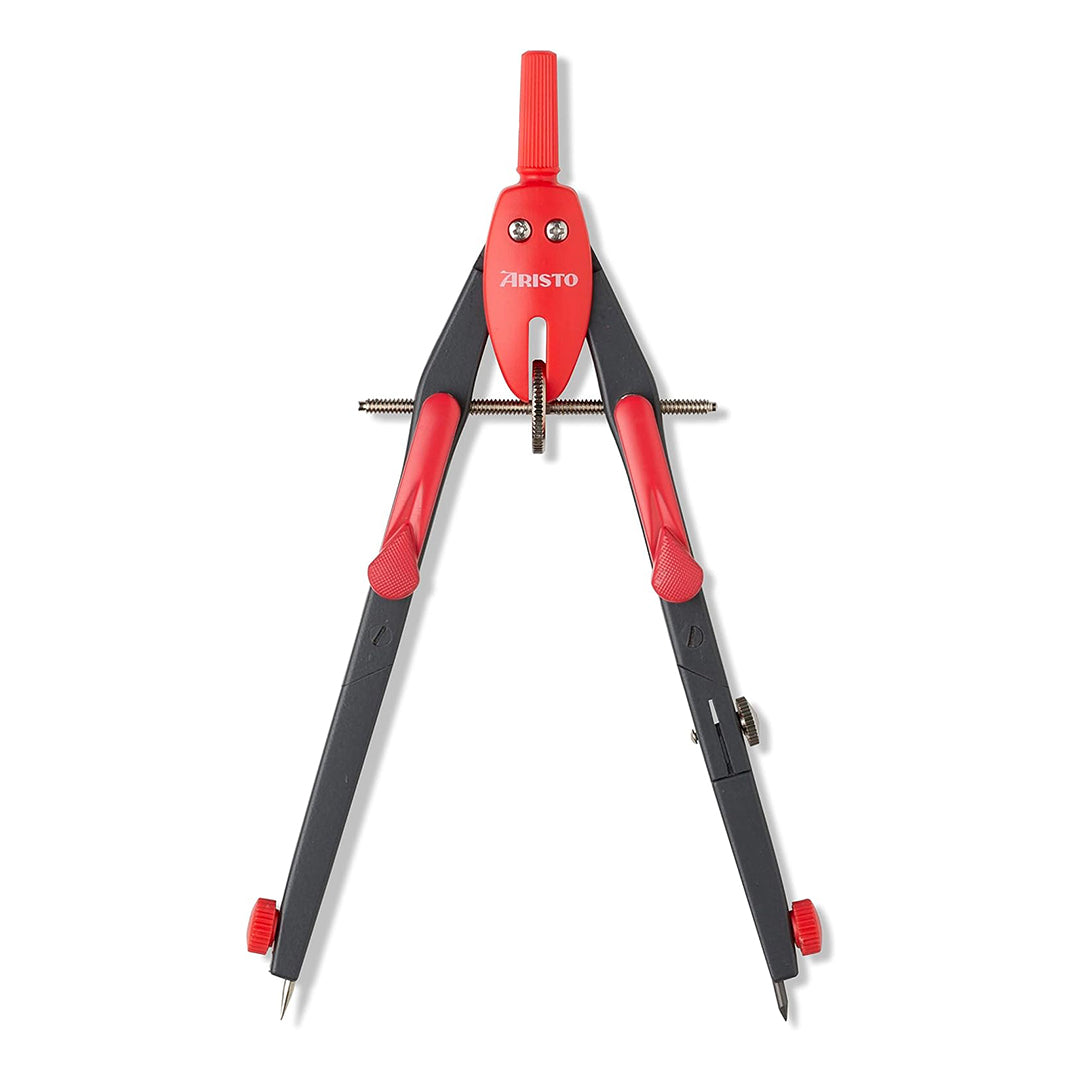 Aristo | Rapid Adjustment Compass | College BTS | Neon Red Colour