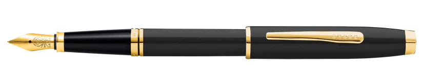 Cross AT0666-11MS Coventry Black Lacquer with Gold-Tone Medium Nib Fountain Pen