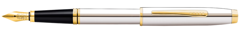 Cross AT0666-2MS Coventry Polished Chrome with Gold-Tone Medium Nib Fountain Pen