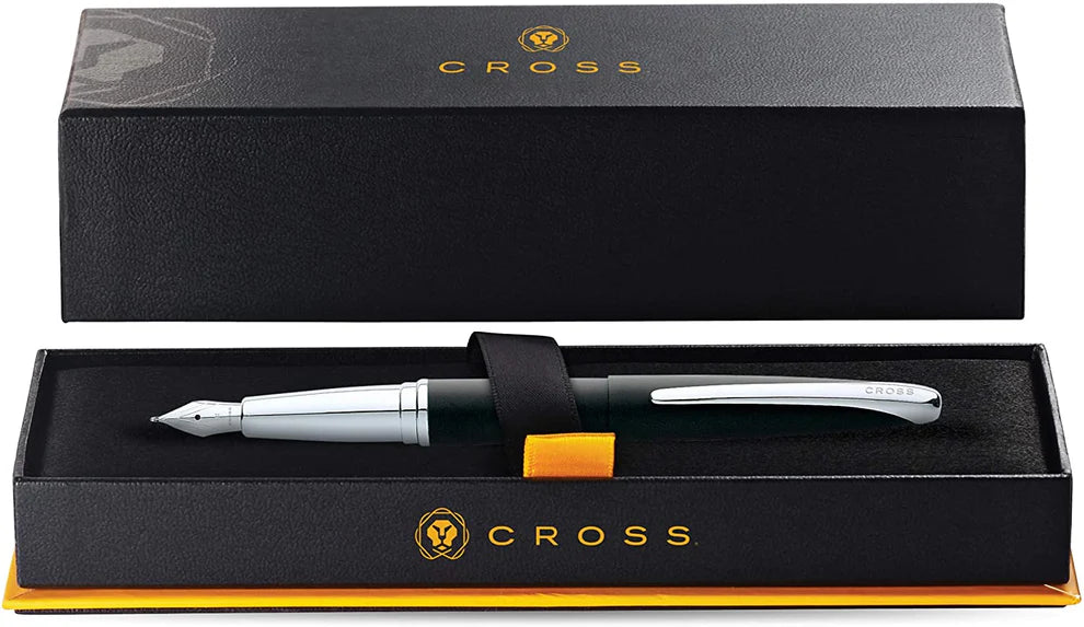 Cross AT0886-3MS ATX® Basalt Black Stainless Steel Medium Nib Fountain Pen