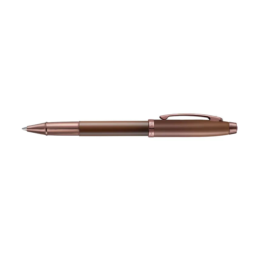 Sheaffer 100 9374 Coffee Edition Matt Brown Rollerball Pen with Regal Brown PVD Trims