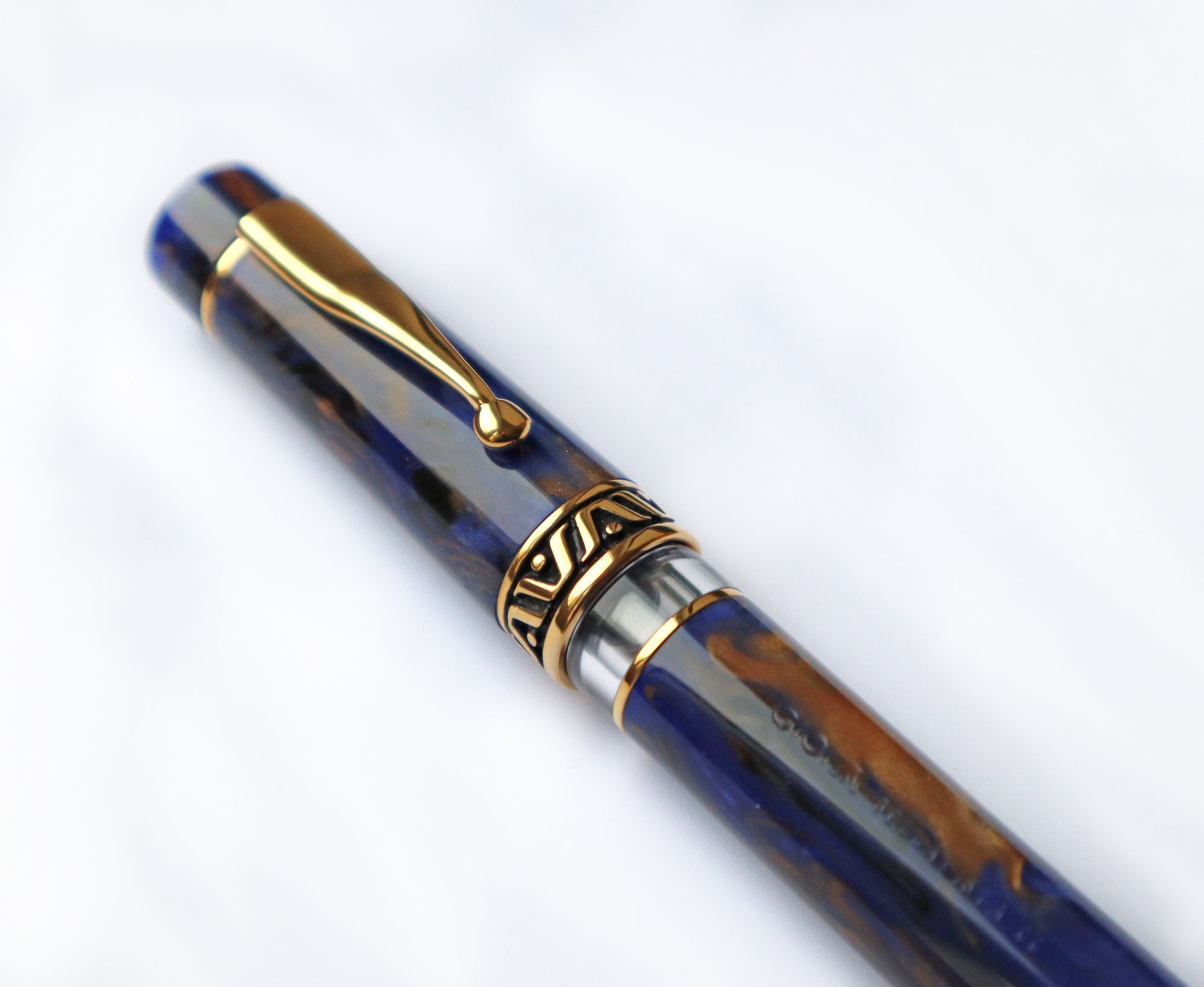 Gioia | Fountain Pen | Bellevista | Crepuscolo | Blue-Brown | Gold Trims
