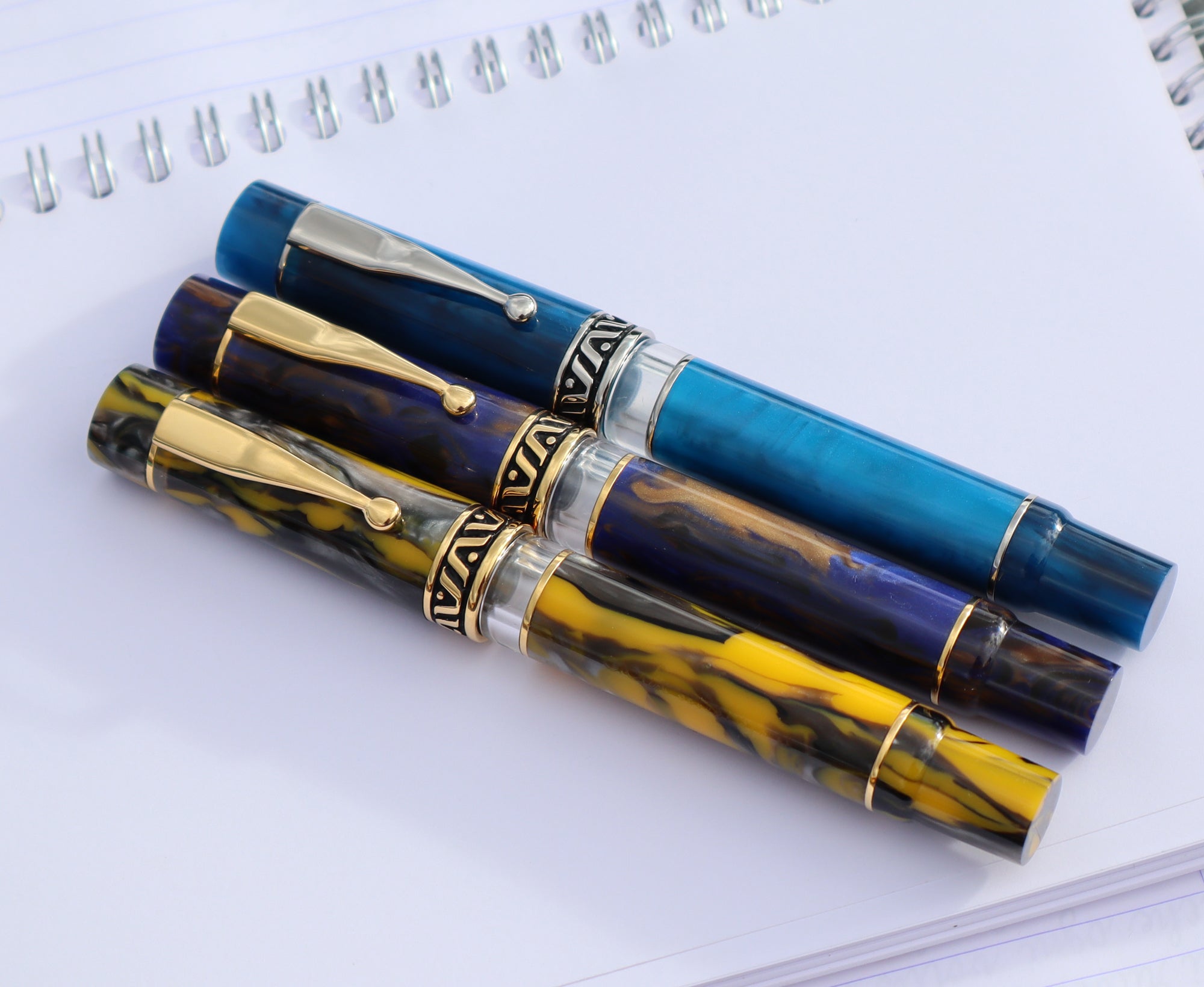 Gioia | Fountain Pen | Bellevista | Crepuscolo | Blue-Brown | Gold Trims
