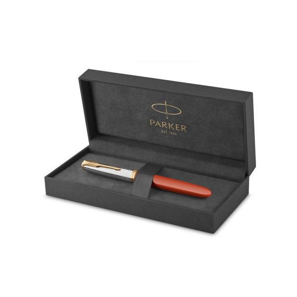 Parker 51 Red Rage GT Fountain Pen Fine Nib