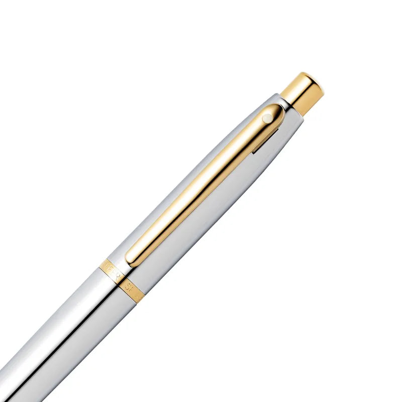 Sheaffer 9422 VFM Polished Chrome with Gold Plated Trim Ballpoint Pen
