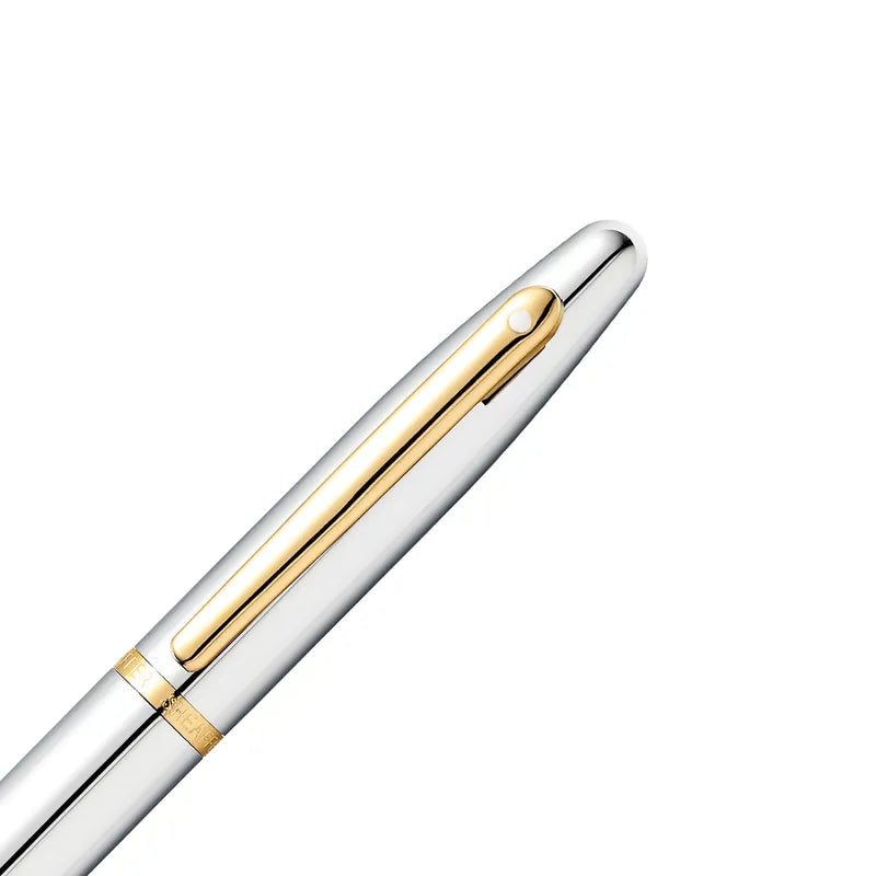 Sheaffer 9422 VFM Polished Chrome with Gold Plated Trim Fountain Pen Medium Nib