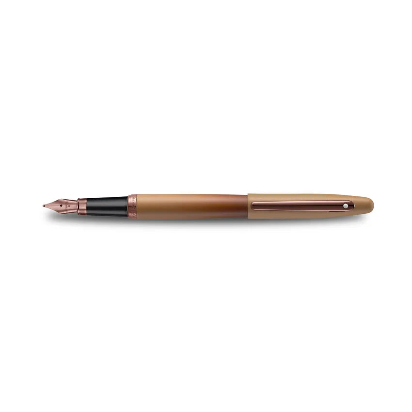 Sheaffer VFM 9428 Coffee Edition Matt Brown Fountain Pen with Regal Brown PVD Trims - Medium