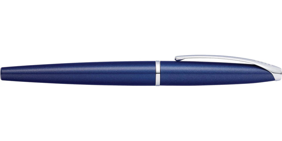 Cross AT0886-37MS ATX® Translucent Blue Lacquer Stainless Steel Medium Nib Fountain Pen