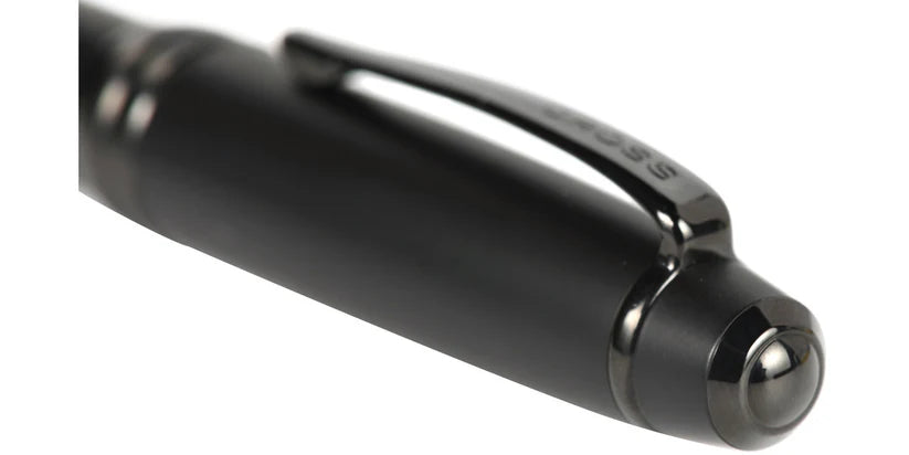 Cross AT0456-19MS Bailey™ Matte Black Lacquer Stainless Steel Medium Nib Fountain Pen