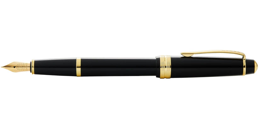 Cross AT0746-9MS Bailey Light™ Polished Black Resin and Gold Tone Medium Nib Fountain Pen