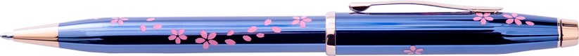 Cross AT082-163 Century® II Cherry Blossom Translucent Blue Lacquer Ballpoint Pen