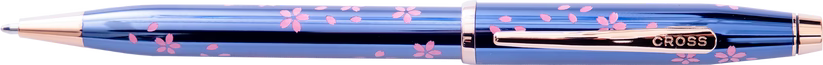 Cross AT082-163 Century® II Cherry Blossom Translucent Blue Lacquer Ballpoint Pen