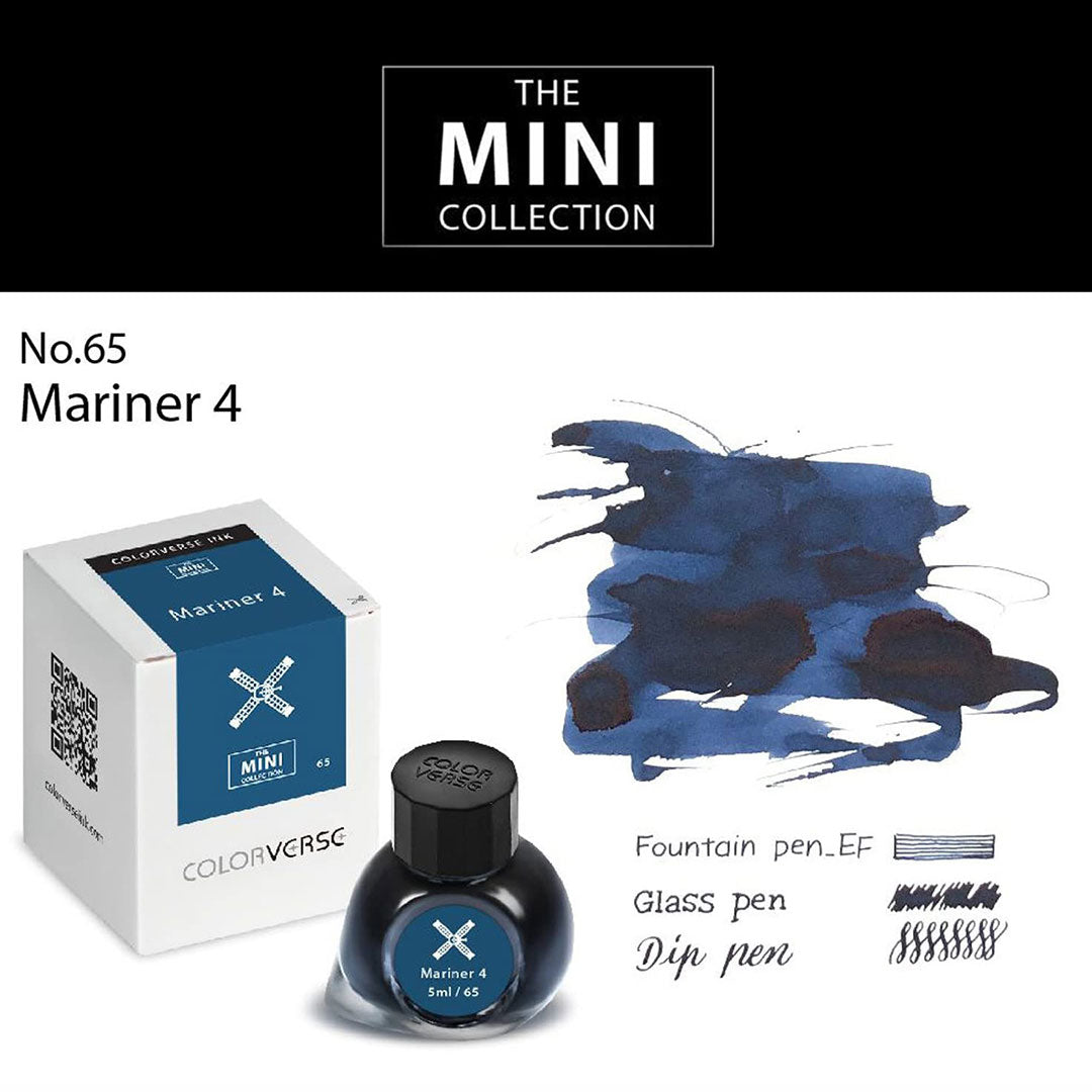 Colorverse Mini | Blue | Fountain Pen Ink Bottled | 5ml | Mariner 4