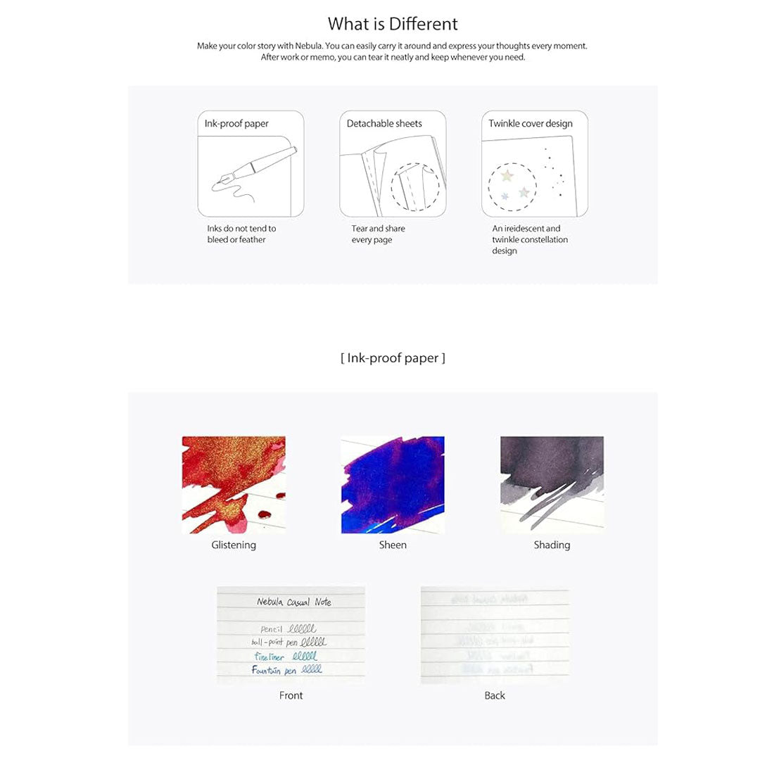 Colorverse | Nebula | Casual Series | Spiral Bound Notebook | Plain | Dark Navy