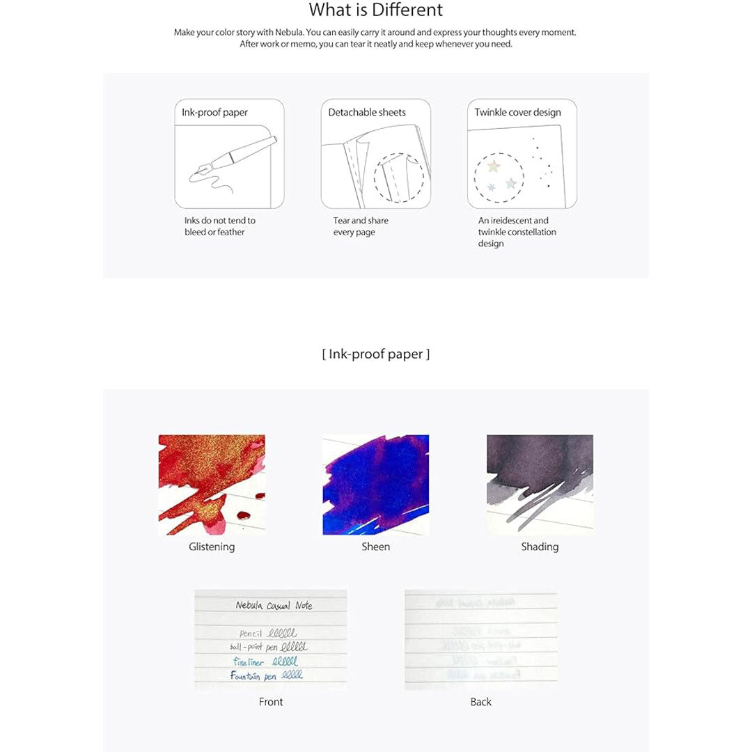 Colorverse | Nebula | Casual Series | Spiral Bound Notebook | Plain | Oil Green