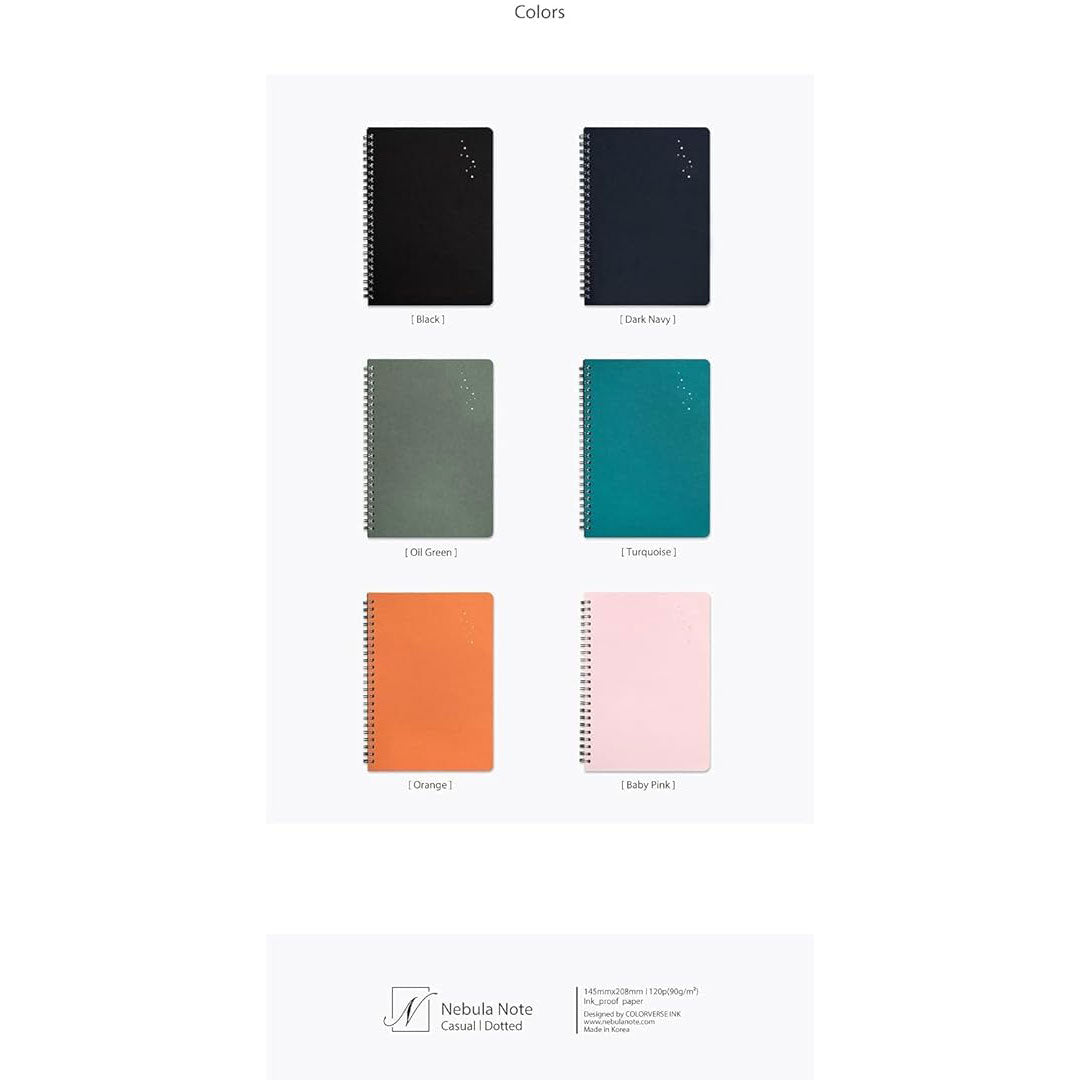 Colorverse | Spiral Bound Note Book | Notebook | Oil Green