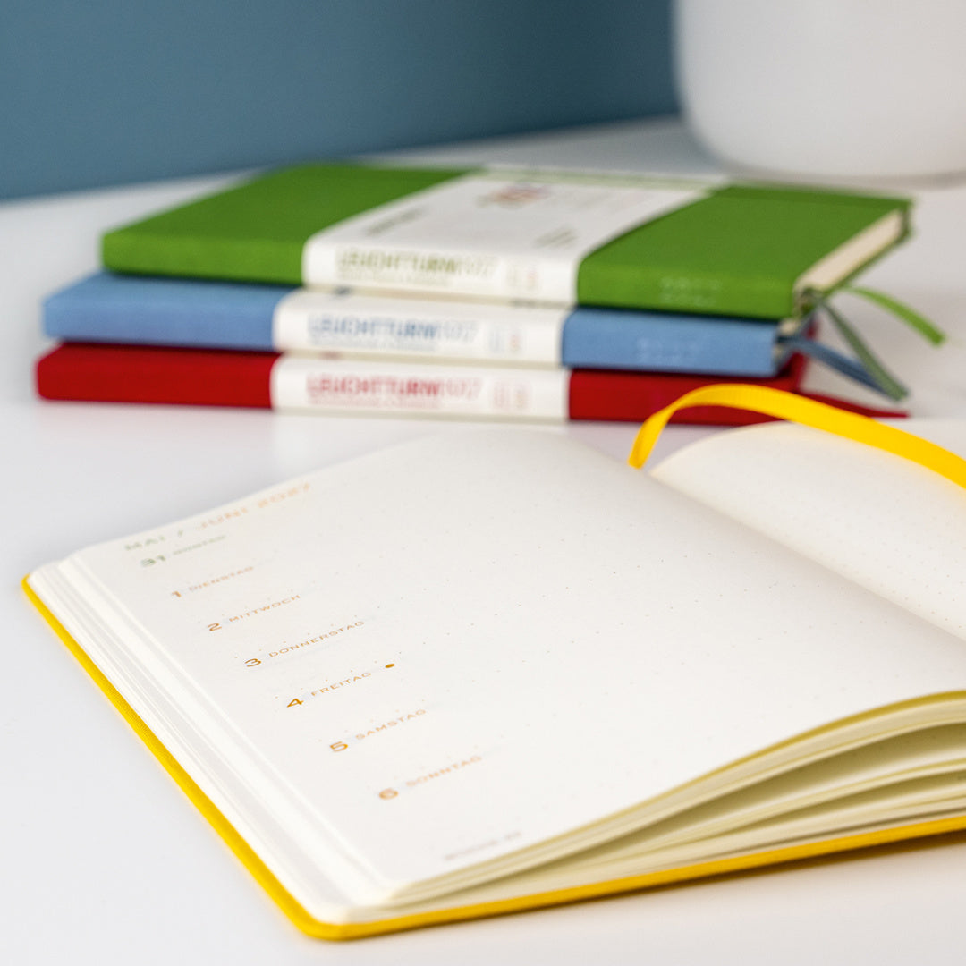 LEUCHTTURM1917 2027 Colourful Seasons Hardcover Weekly Planner & Notebook Medium (A5), Dotted - Spring