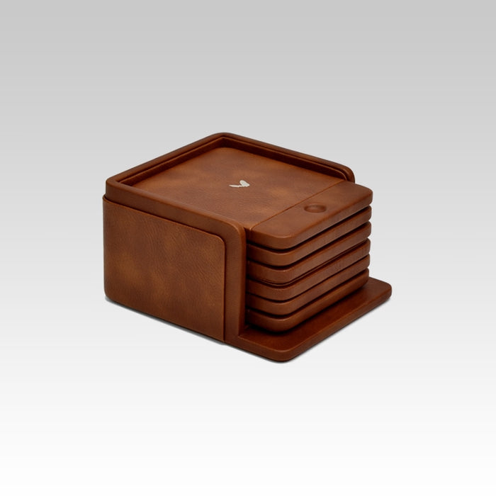 Unmet Desire Rectangular Coasters - Set of Six - Classic - Tan