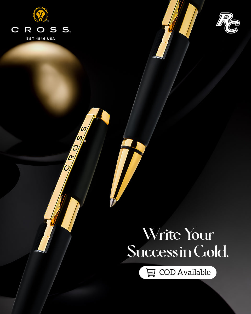 Cross Edge™ Matte Black Lacquer with Gold PVD Appointments Selectip® Rollerball Pen AT0555-20