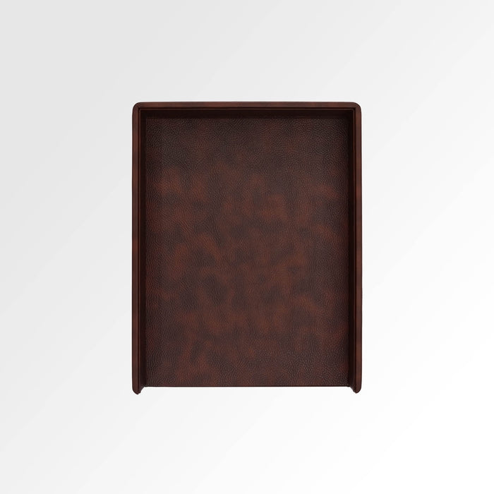 Unmet Desire A4 Paper Tray / Letter Tray | Faux Leather | Classic | Brown