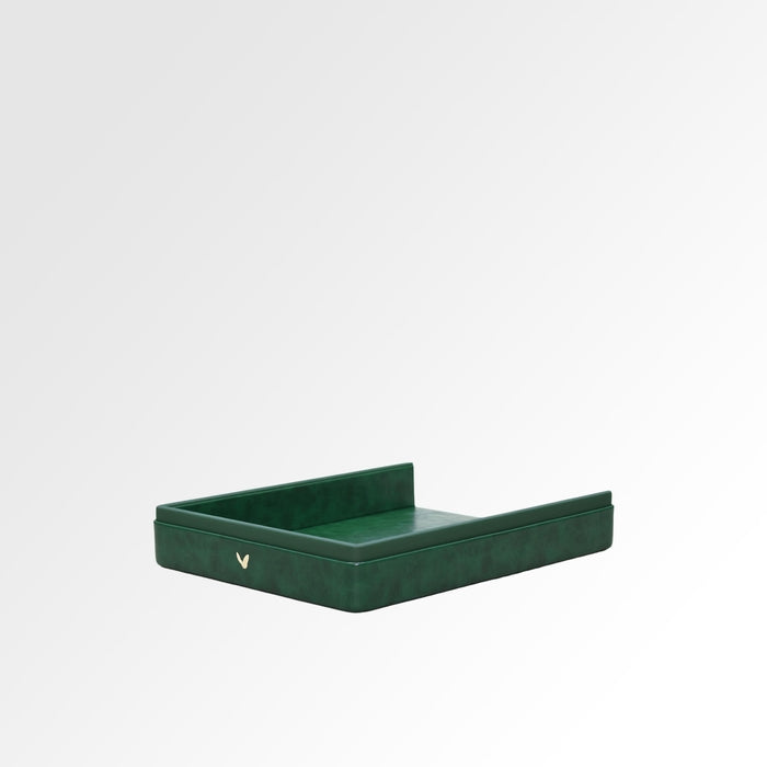 Unmet Desire A4 Paper Tray / Letter Tray | Faux Leather | Moderno | Olive Green