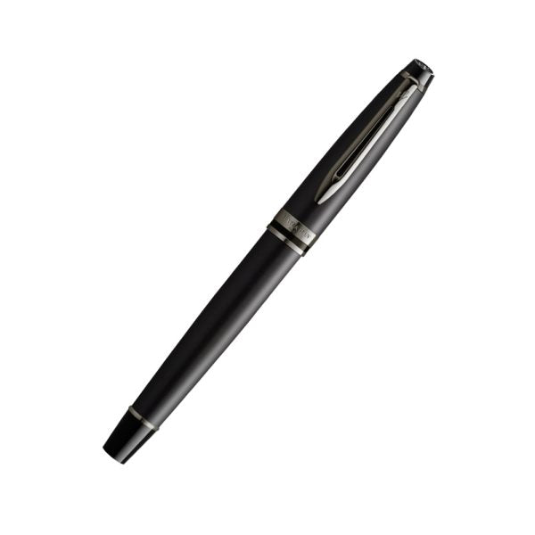 Waterman Expert Metallic Black with Ruthenium Trim Fountain Pen