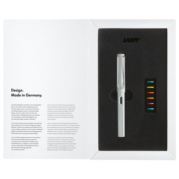 LAMY safari Fountain Pen - all white-multi ring set (Special Edition)