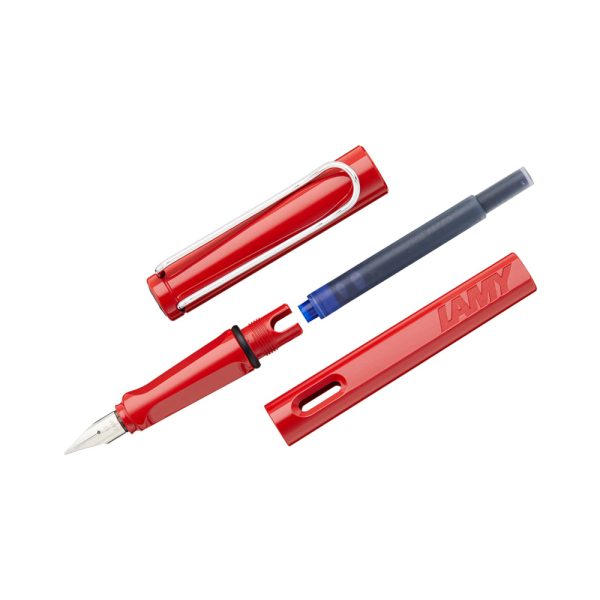 Lamy 016 Safari Red Fountain Pen M-Nib