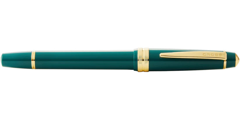 Cross AT0746-12MS Bailey Light™ Polished Green Resin and Gold Tone Fine Nib Fountain Pen