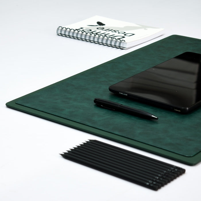 Unmet Desire 22x16 Inches Rigid Desk Blotter | Moderno | Olive Green
