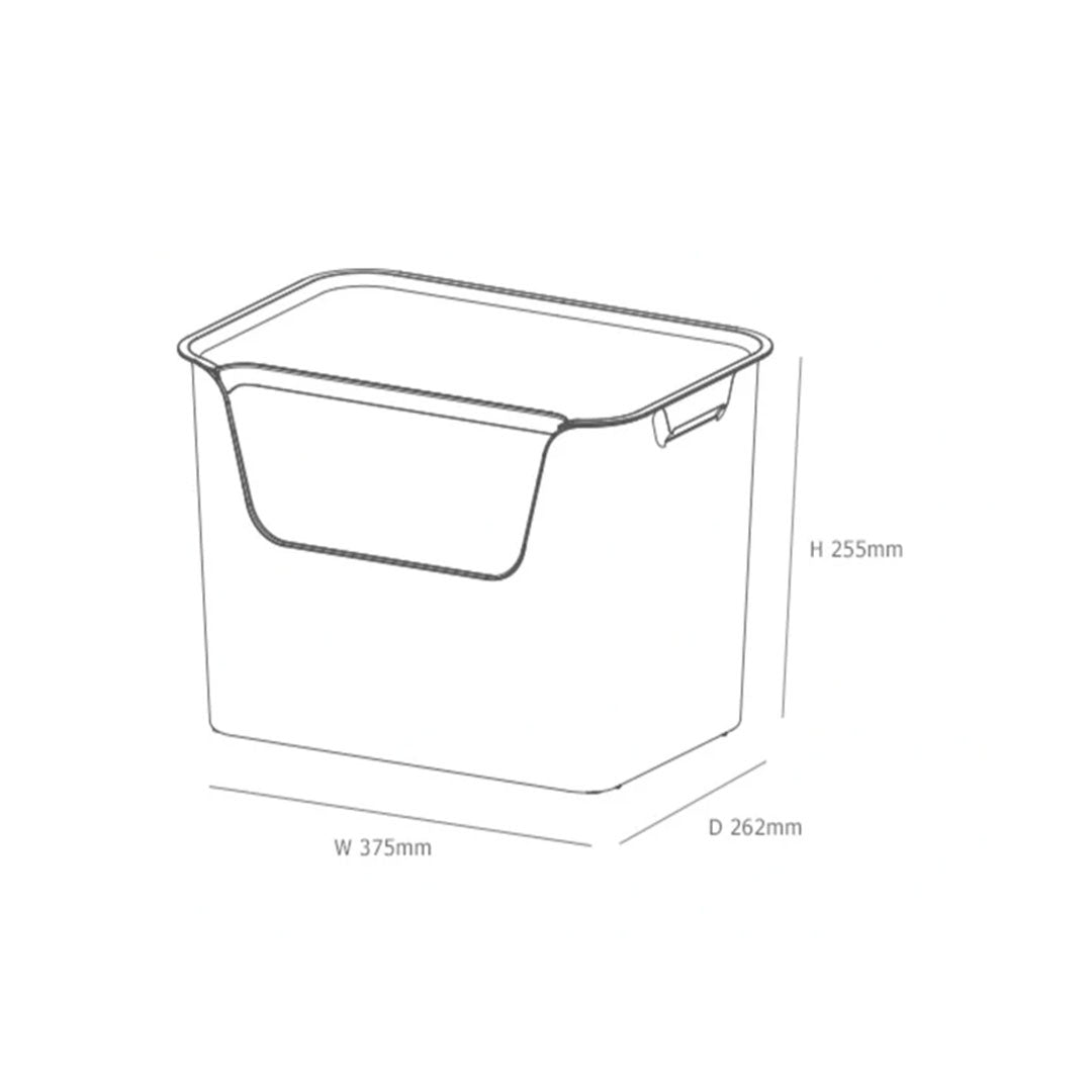 Litem | Multi Utility Storage  Box |Organizer  | 18 liters | Ivory | Living Box | For Office Home & Kitchen