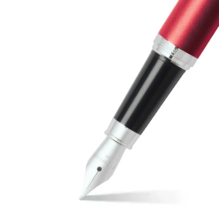Sheaffer 9403 VFM Fountain Pen (Medium) Excessive Red with Chrome Trim
