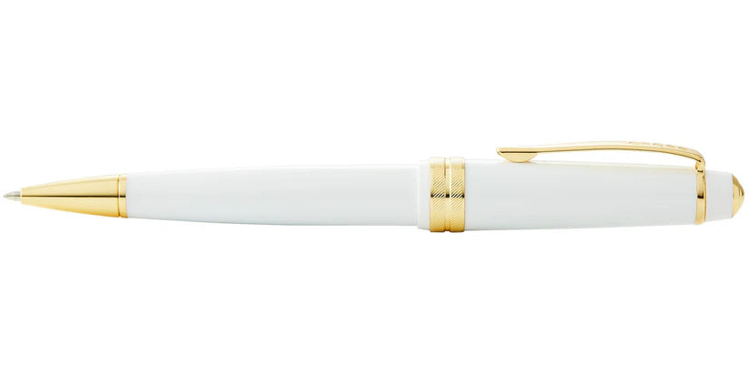 Cross AT0742-10 Bailey Light™ Polished White Resin and Gold Tone Ballpoint Pen