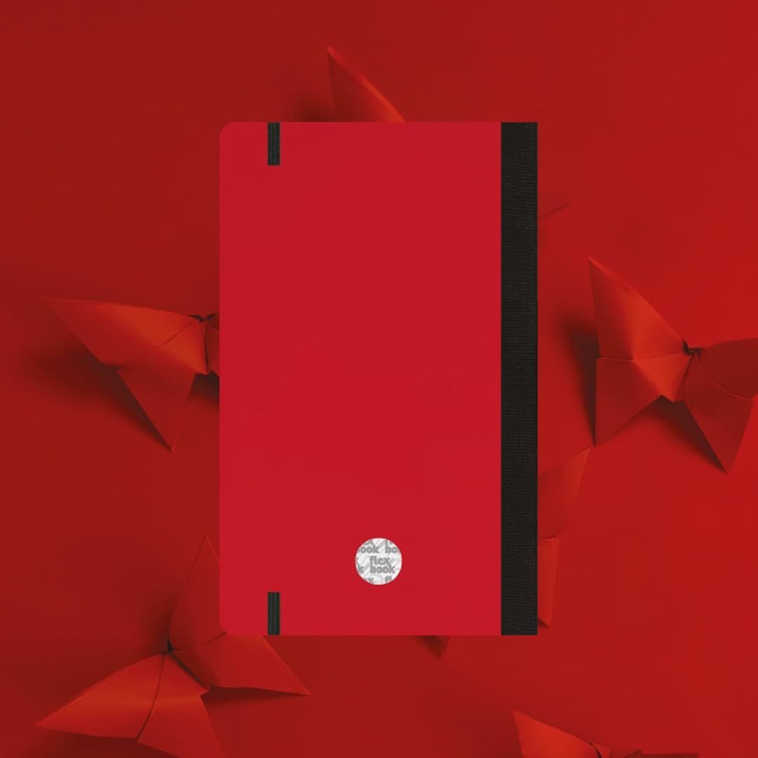 Flexbook | Dotted | Medium A5 Size Notebook | Red | 60 Years Special Edition