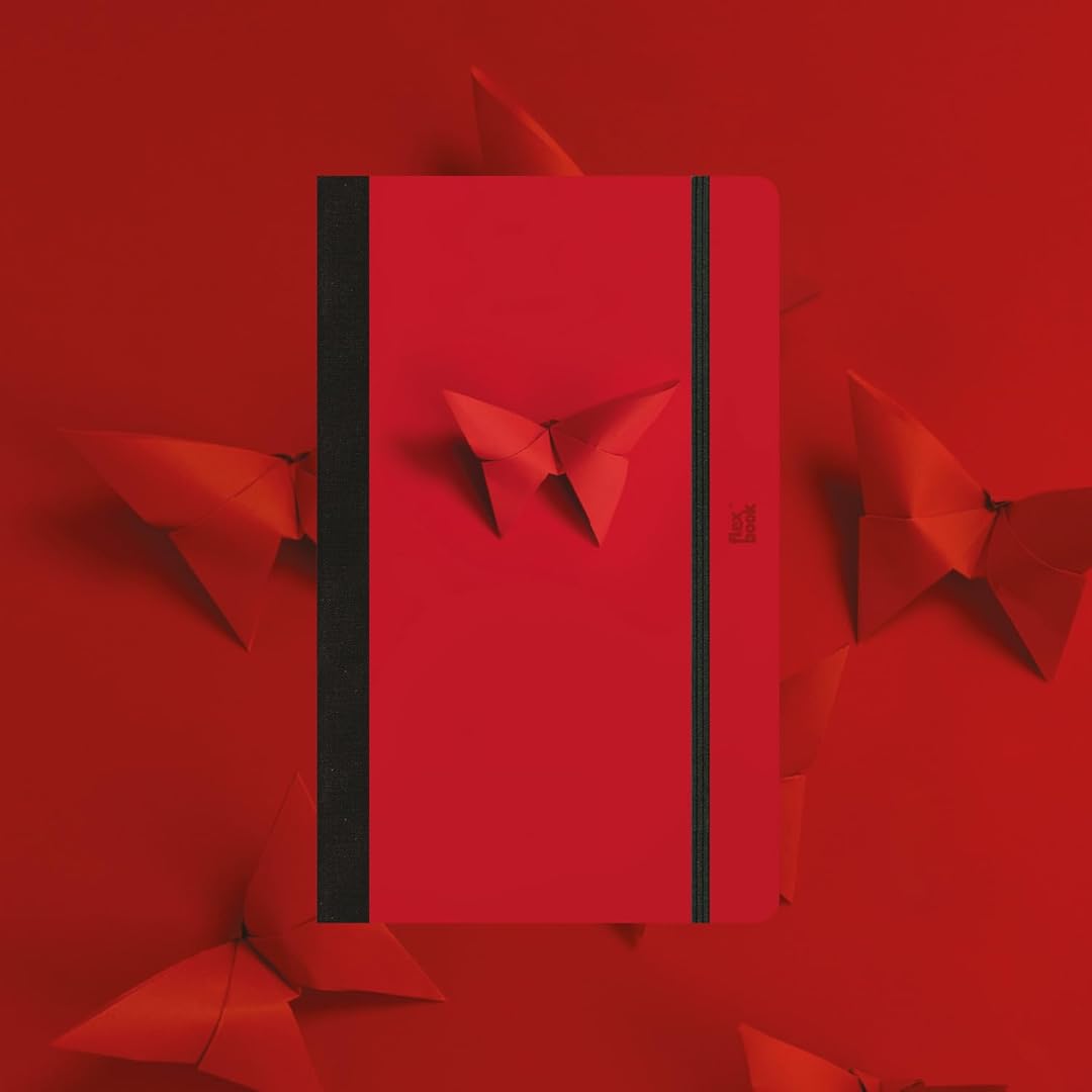 Flexbook | Dotted | Medium A5 Size Notebook | Red | 60 Years Special Edition