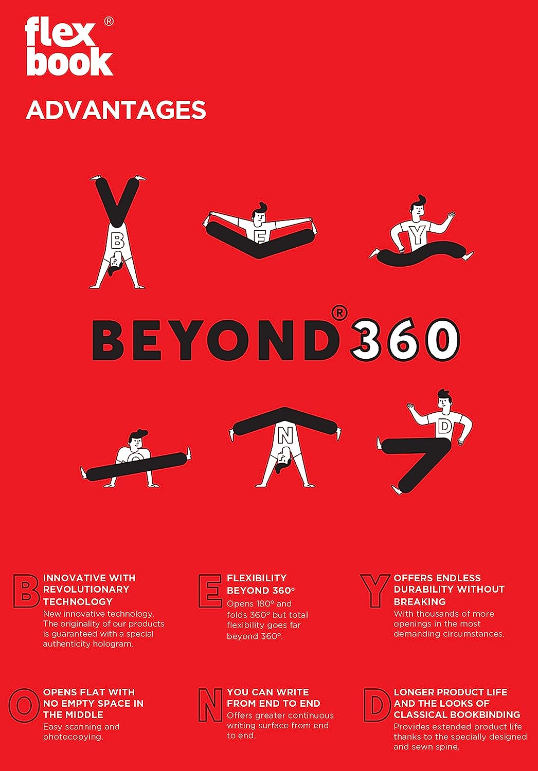 Flexbook | Plain | Large B5 Size Notebook | Orange | Flex Global