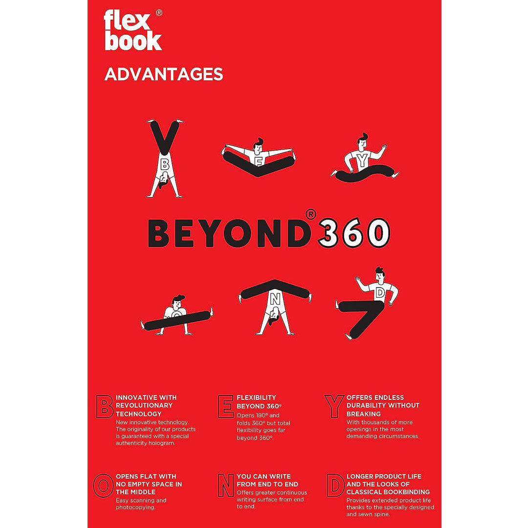 Flexbook | Open Date | Large B5 Size Planner | Red | Flex Global